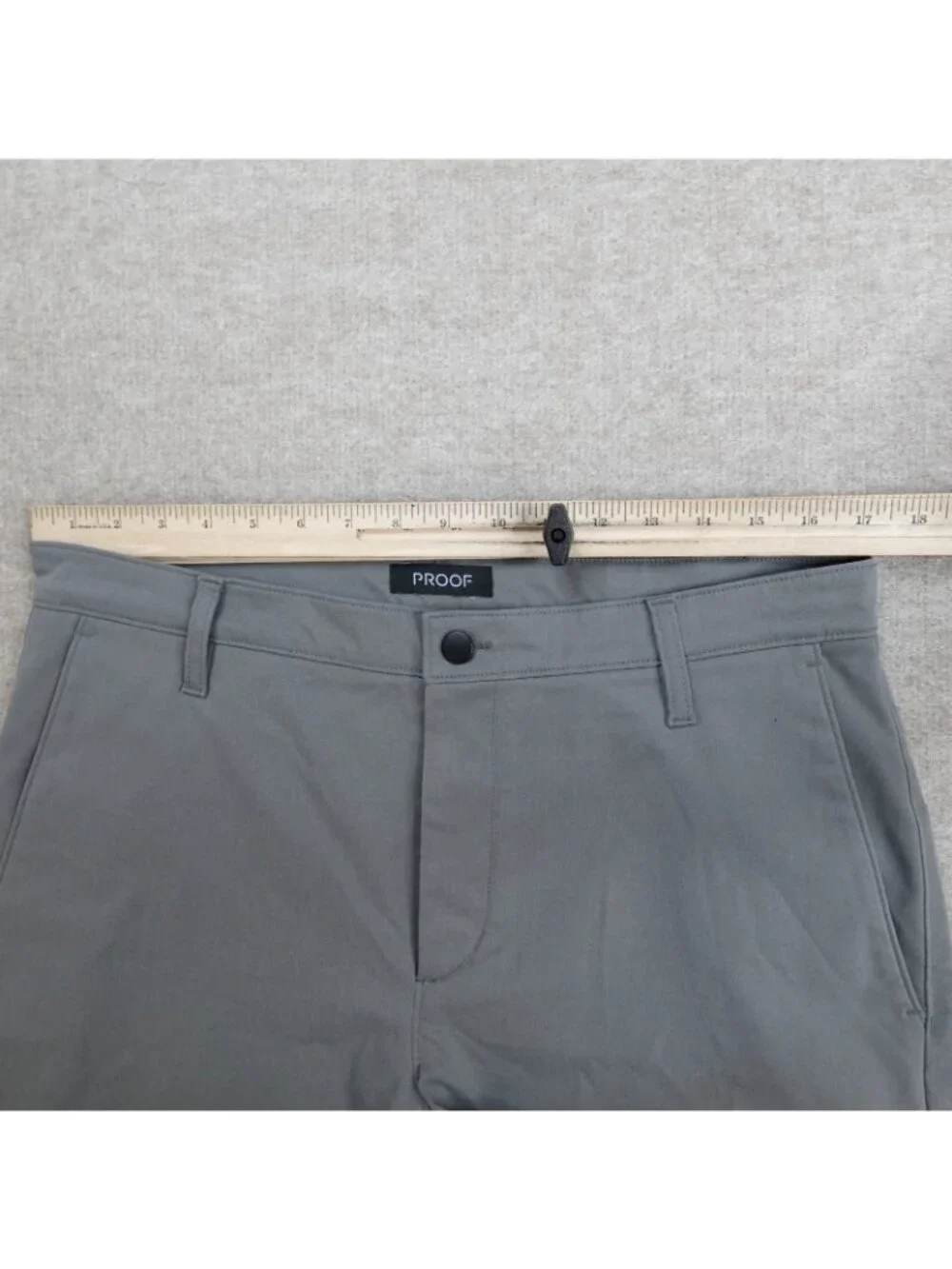 Proof Mens Shorts 34 Gray Solid 9